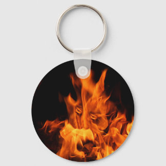 Porte-clés Face dans les flammes porte - clé