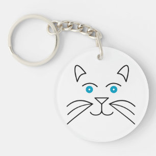 Porte-clés Face de chat