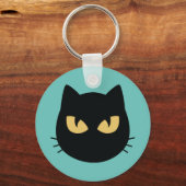 Porte-clés Face de chat noir (Recto)