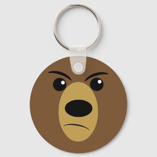 Porte-clés Face de l'ours grincheux (Recto)