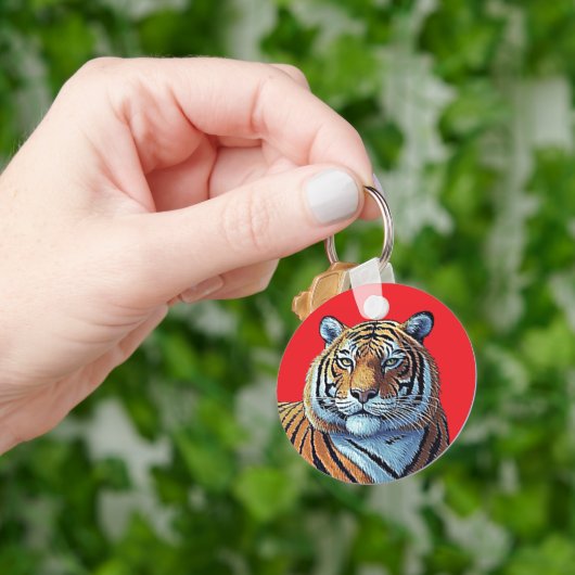 PORTE-CLÉS FACE DU TIGER (main)