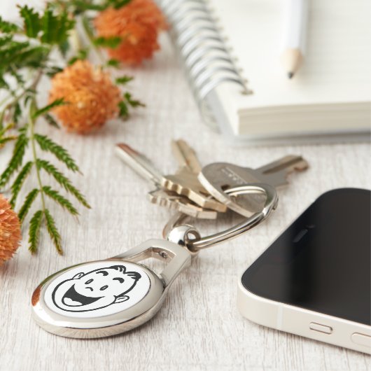 PORTE-CLÉS FACE HEUREUSE (Côté )