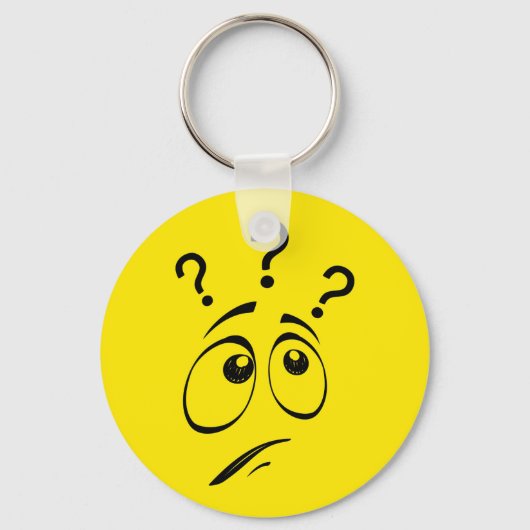 Porte-clés Face Jaune confuse (Recto)