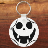 Porte-clés Face simple de citrouille jack-o-lanterne Hallowee (Recto)