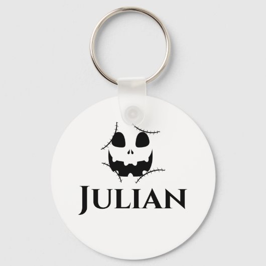 Porte-clés Face simple de citrouille jack-o-lanterne Hallowee (Verso)