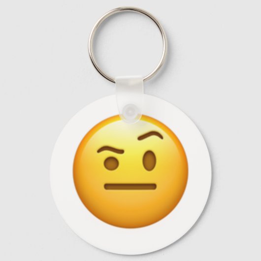 Porte-clés Face With One Eyebrow Raised - Emoji (Recto)
