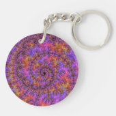 Porte-clés Fâcheux Trippy coloré Vibrant Spiraling Fractal (Dos)
