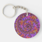 Porte-clés Fâcheux Trippy coloré Vibrant Spiraling Fractal (Devant)