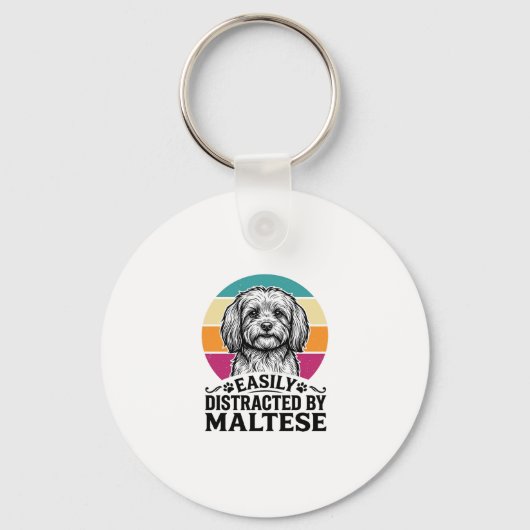 Porte-clés Facilement Distrait Par La Conception De Chien Vin (Recto)