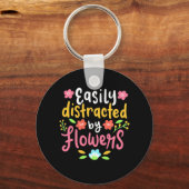 Porte-clés Facilement Distrait Par Les Fleurs (Recto)