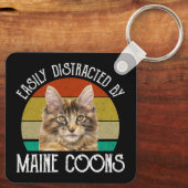 Porte-clés Facilement Distrait Par Les Maine Coons (Verso)