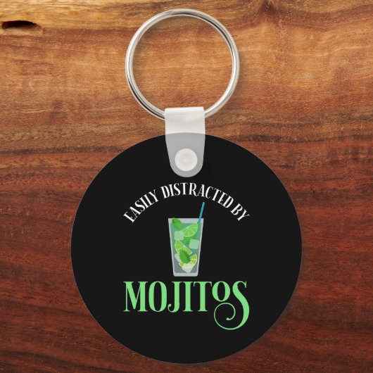 Porte-clés Facilement Distrait Par Les Mojitos (Verso)