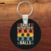 Porte-clés Facilement distrait par pickleball (Recto)
