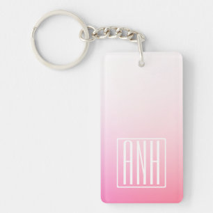 Porte-clés Fading Pinks Dégradé & Vos Initiales