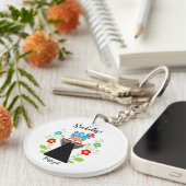 Porte-clés Fado chanteuse avec caravelle portugaise (Devant droit)