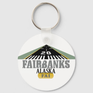 Porte-clés Fairbanks Alaska - piste d'aéroport