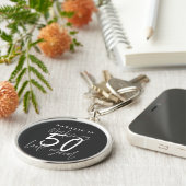 Porte-clés Faire de 50 ans un bon anniversaire personnalisé (Côté)