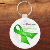 Porte-clés Faire défiler le ruban non-Hodgkin de sensibilisat (Recto)