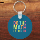 Porte-clés Faire des maths 67 100e jour d'école (Recto)