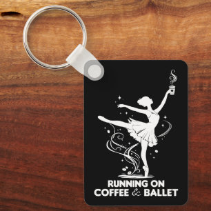 Porte-clés Faire du jogging avec du café et danse de professe