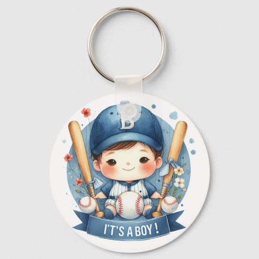 Porte-clés Faire-part de baseball Bliss Baby Boy (Recto)