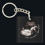 Porte-clés Faire-part de grossesse Sonogramme Nouvelle photo<br><div class="desc">Téléchargez votre image d'échographie et personnalisez avec votre date d'échéance et votre nom</div>