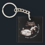 Porte-clés Faire-part de grossesse Sonogramme Nouvelle photo<br><div class="desc">Téléchargez votre image d'échographie et personnalisez avec votre date d'échéance et votre nom</div>