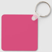 Porte-clés Faire-part de naissance de Bébé Fille rose moderne (Dos)