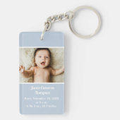 Porte-clés Faire-part de naissance photo personnalisé de nouv (Dos)