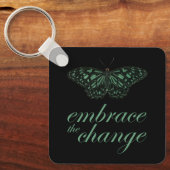Porte-clés Faire place au changement - Papillon vert (Recto)