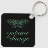 Porte-clés Faire place au changement - Papillon vert (Dos)