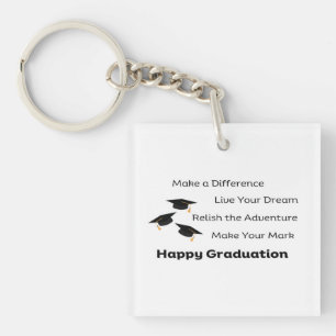 Porte-clés Faire une différence pour un diplômé sur un