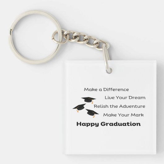 Porte-clés Faire une différence pour un diplômé sur un (Devant)