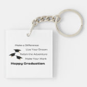 Porte-clés Faire une différence pour un diplômé sur un (Dos)