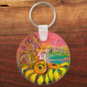Porte-clés FAIRY OF THE SUNFLOWERS jaune rose noir (Verso)