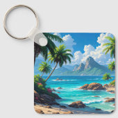 Porte-clés Fais de beaux rêves, Paradis Tropical, (Recto)