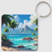 Porte-clés Fais de beaux rêves, Paradis Tropical, (Dos)