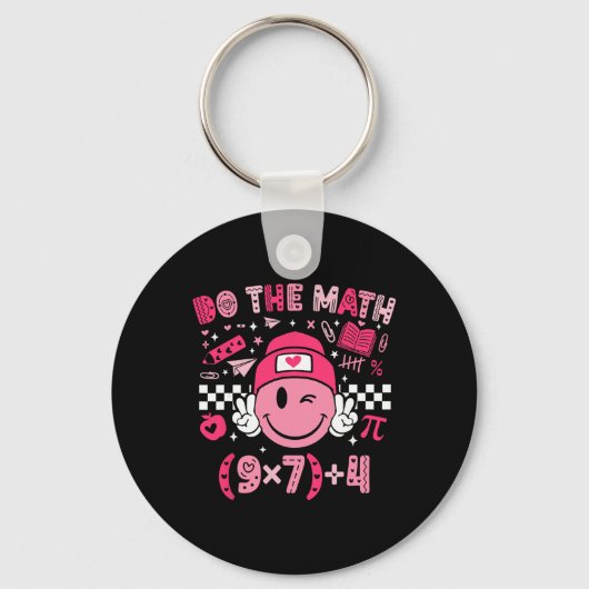 Porte-clés Fais Le Calcul Six Sept 76 Mème Saint-Valentin Mat (Recto)