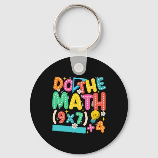 Porte-clés Fais Les Maths 67 Mème Drôle Six Sept Professeur (Recto)