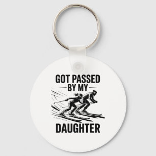 Porte-clés Fais Pédalé Par Ma Fille Drôle Ski _68