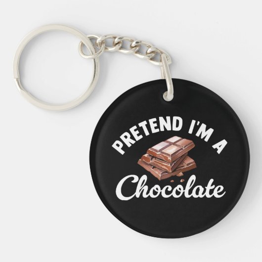 Porte-clés Fais semblant que je suis une tablette de chocolat (Devant)