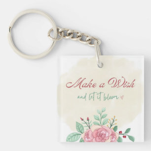 Porte-clés Fais un Vœu Accessoire Mignon Floral