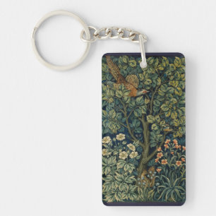 Porte-clés Faisan d'arbre boisé William Morris