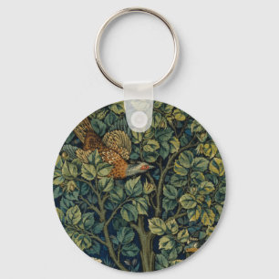 Porte-clés Faisan d'arbre boisé William Morris