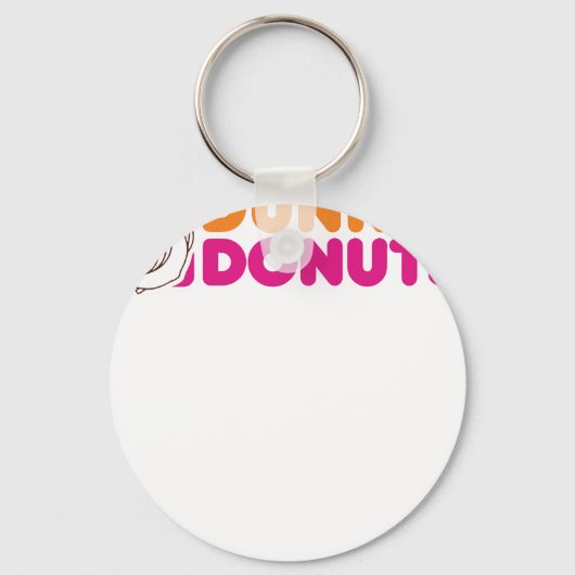 Porte-clés Faisant des Donuts - Amuseur de Course Drôle et Pa (Recto)