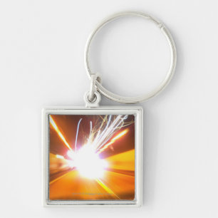 Porte-clés Faisceaux lumineux abstraits et effets