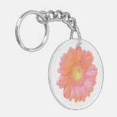 Porte-clés Faisée de gerbera orange (Devant gauche)