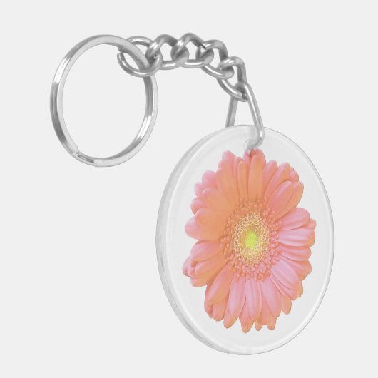 Porte-clés Faisée de gerbera orange (Devant gauche)