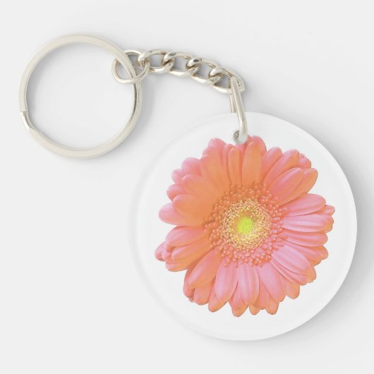 Porte-clés Faisée de gerbera orange (Devant)