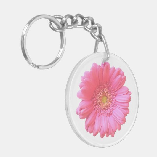 Porte-clés Faisée de gerbera rose (Devant gauche)